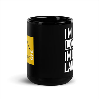 IM NOT LOST IM OVERLANDING 15oz black coffee mug. side view. overland365.com