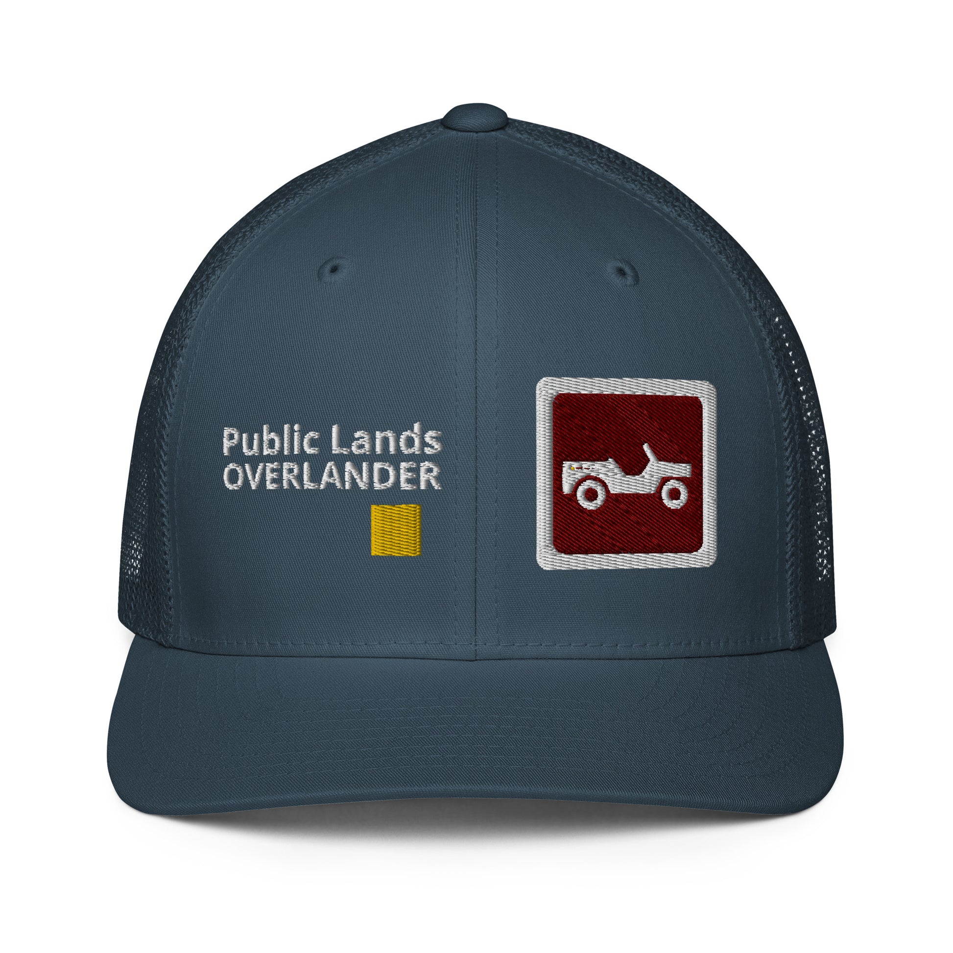 Teal Public Lands OVERLANDER trucker cap. Front facing. overland365.com