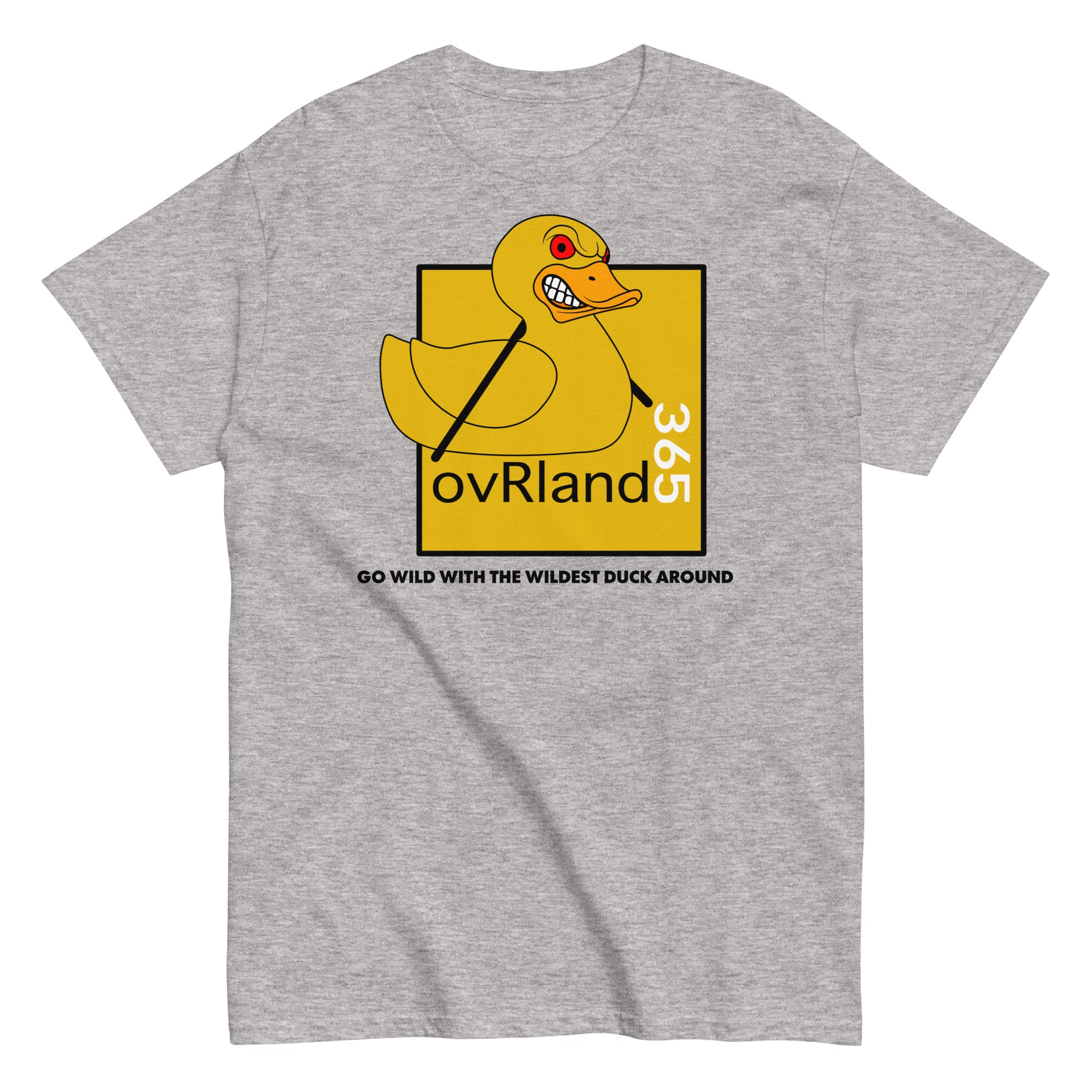 Go wild with the wildest duck around. ovRland365's Angry Duck. Jeep inspired. Grey t-shirt. overland365.com