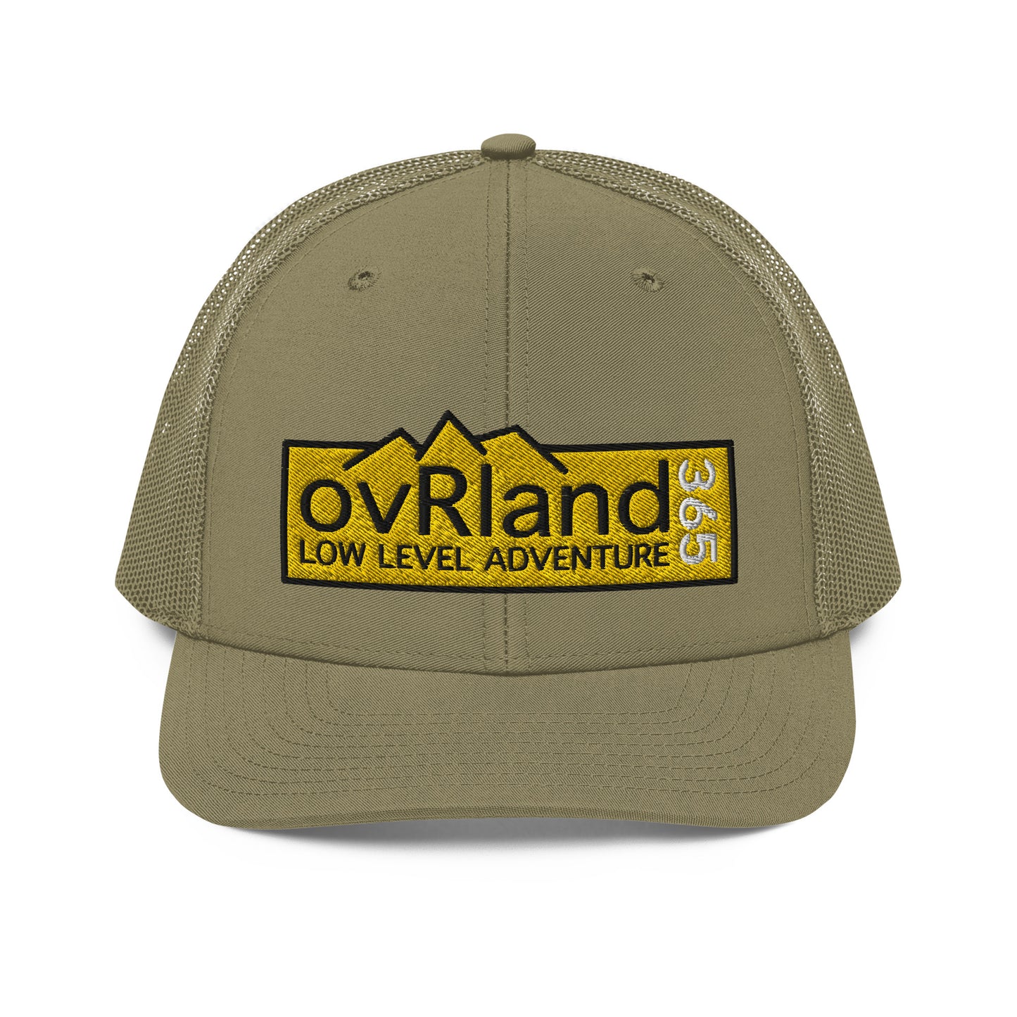 ovRland365 - Low Level Adventure overland hat. tan/tan front view. overland365.com