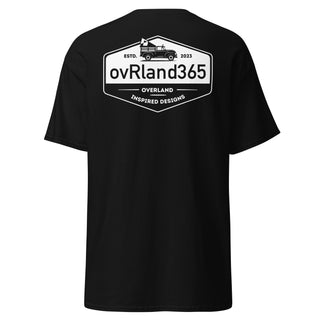 Grass Roots - overland inspired designs. Black. Shirt. Back. overland365.com