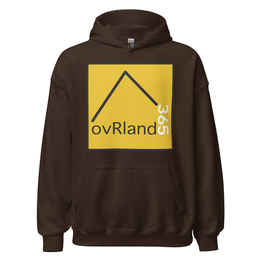 Classic overland hoodie. ovRland365. Dark chocolate. overland365.com