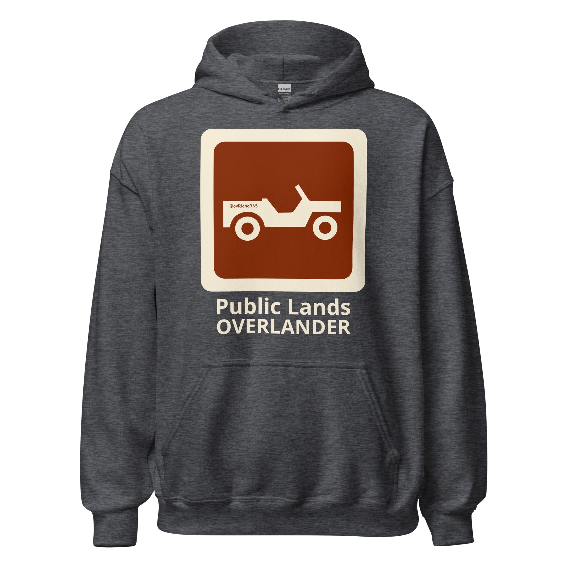 Dark Grey Public Lands OVERLANDER hoodie. overland365.com