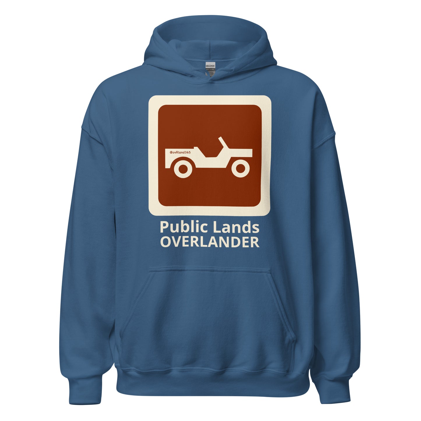 Indigo Blue Public Lands OVERLANDER hoodie. overland365.com