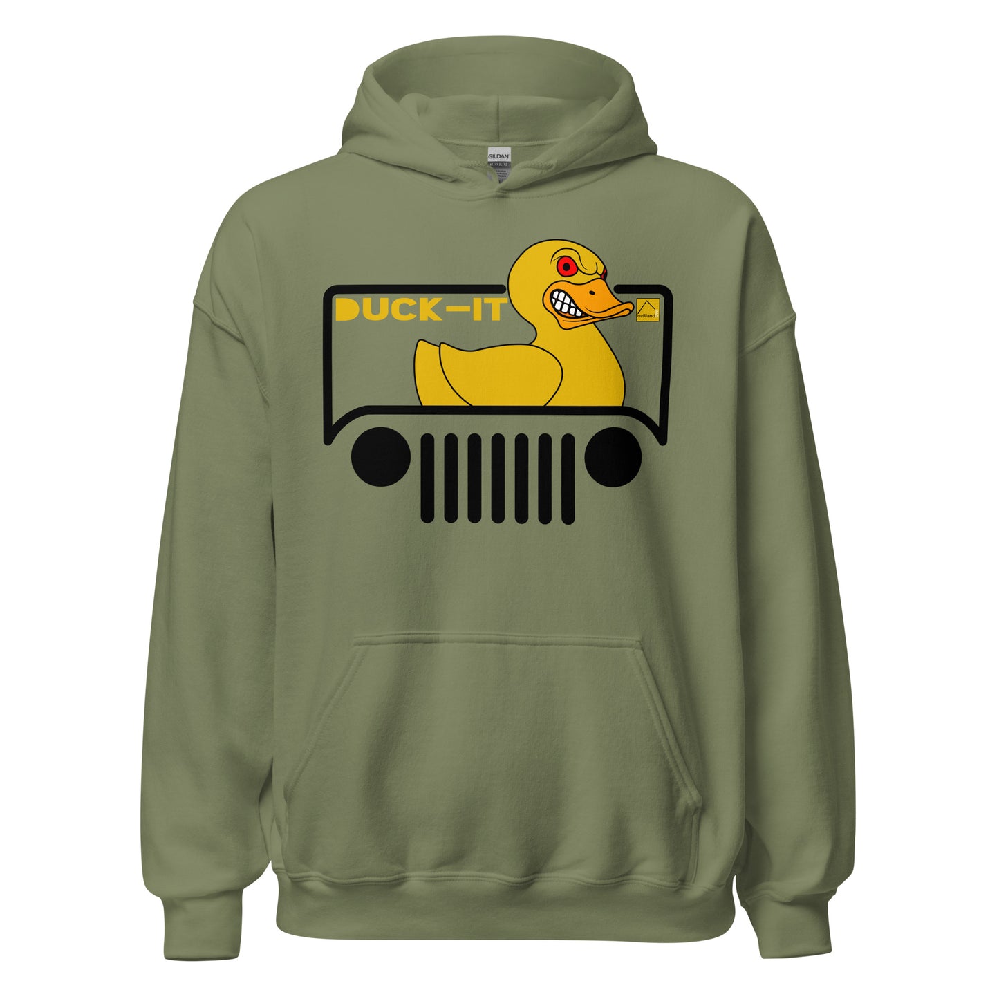 Jeep Green angry duck DUCK-IT hoodie. overland365.com