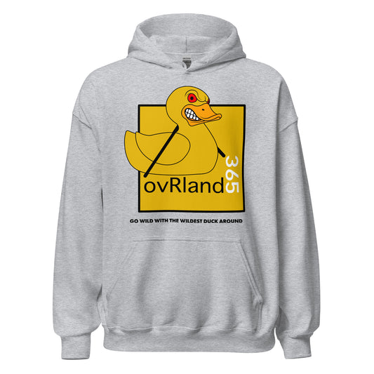 Go wild with the wildest duck around. ovRland365's Angry Duck. Jeep inspired. Grey hoodie. overland365.com