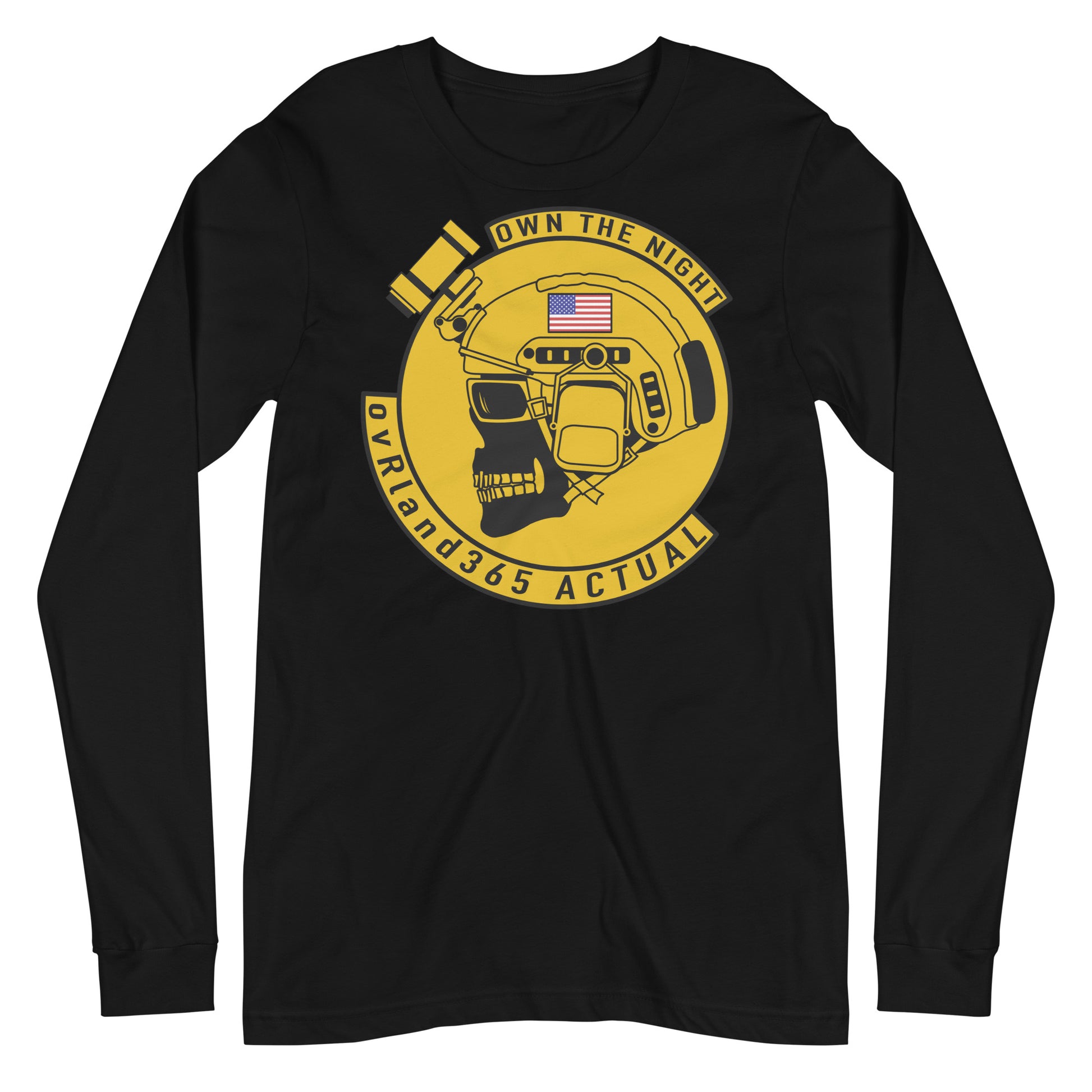 "Own the night." ovRland365 Actual black long-sleeve. overland365.com