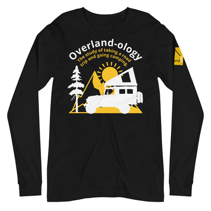 Overland-ology - The study of taking a road trip and going camping. Black long-sleeve. overland365.com