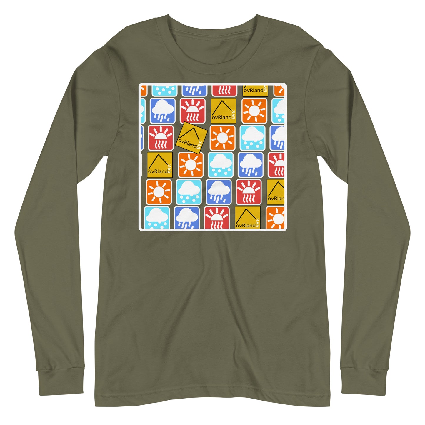 Overland 365 - Weather Icons. Green Long-sleeve. overland365.com