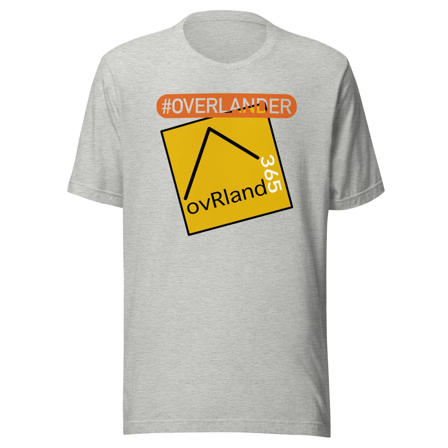 #overlander overlanding t-shirt, light grey. overland365.com