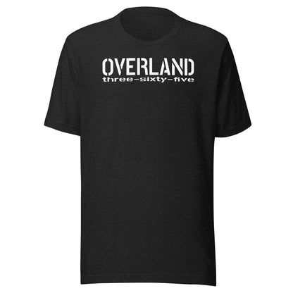 OVERLAND three-sixty-five black overland t-shirt. overland365.com