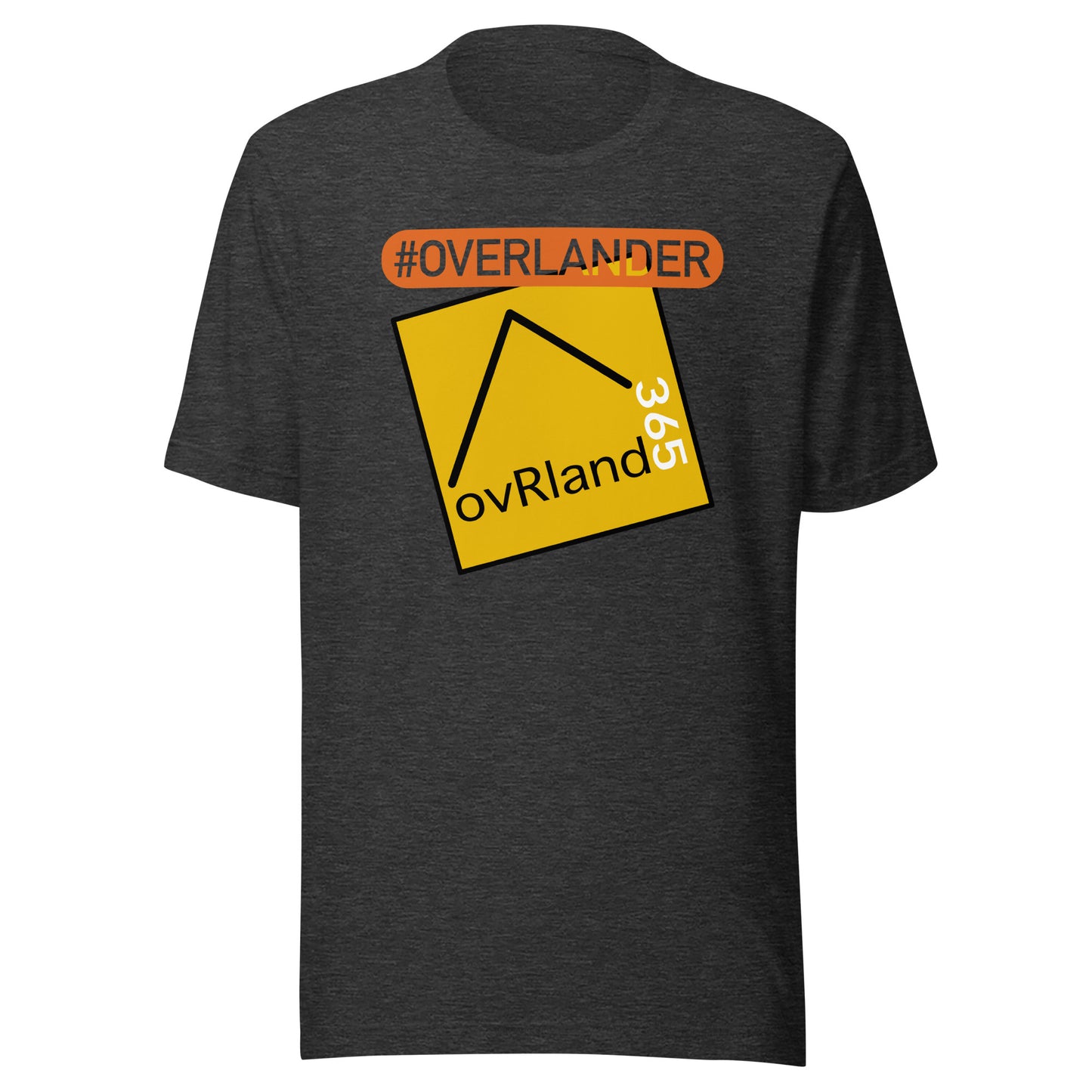 #overlander overlanding t-shirt, dark grey. overland365.com