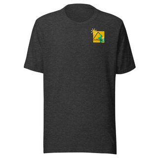 THE DESERT DOESNT GIVE A DAMN. Dark Grey. T-shirt. Front. overland365.com