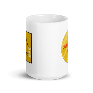 I OVERLANDED TODAY 15oz coffee mug. White. side view. overland365.com