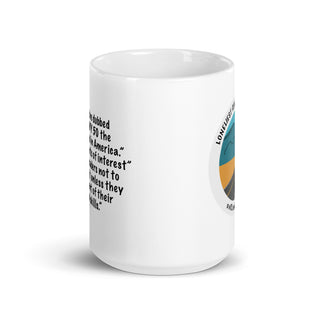 Loneliest Road in America 15 oz coffee mug. side view. overland365.com