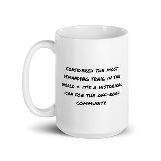 Rubicon Trail. Off-roading. 15oz coffee mug. back view. overland365.com