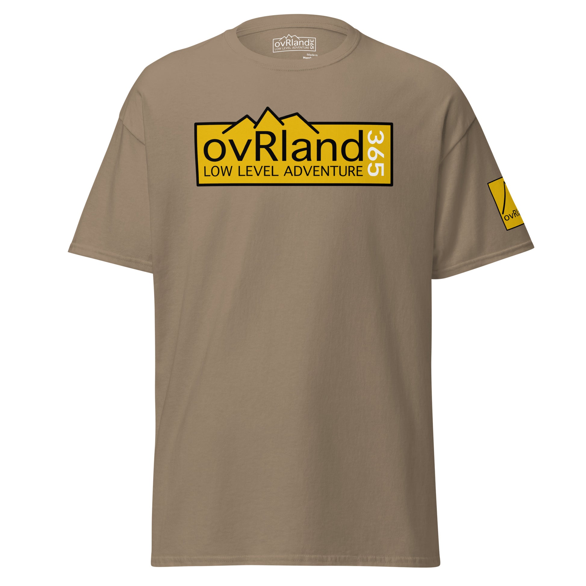 Men's overland brown t-shirt. ovRland365. overland365.com