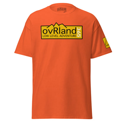 Men's overland orange t-shirt. ovRland365. overland365.com